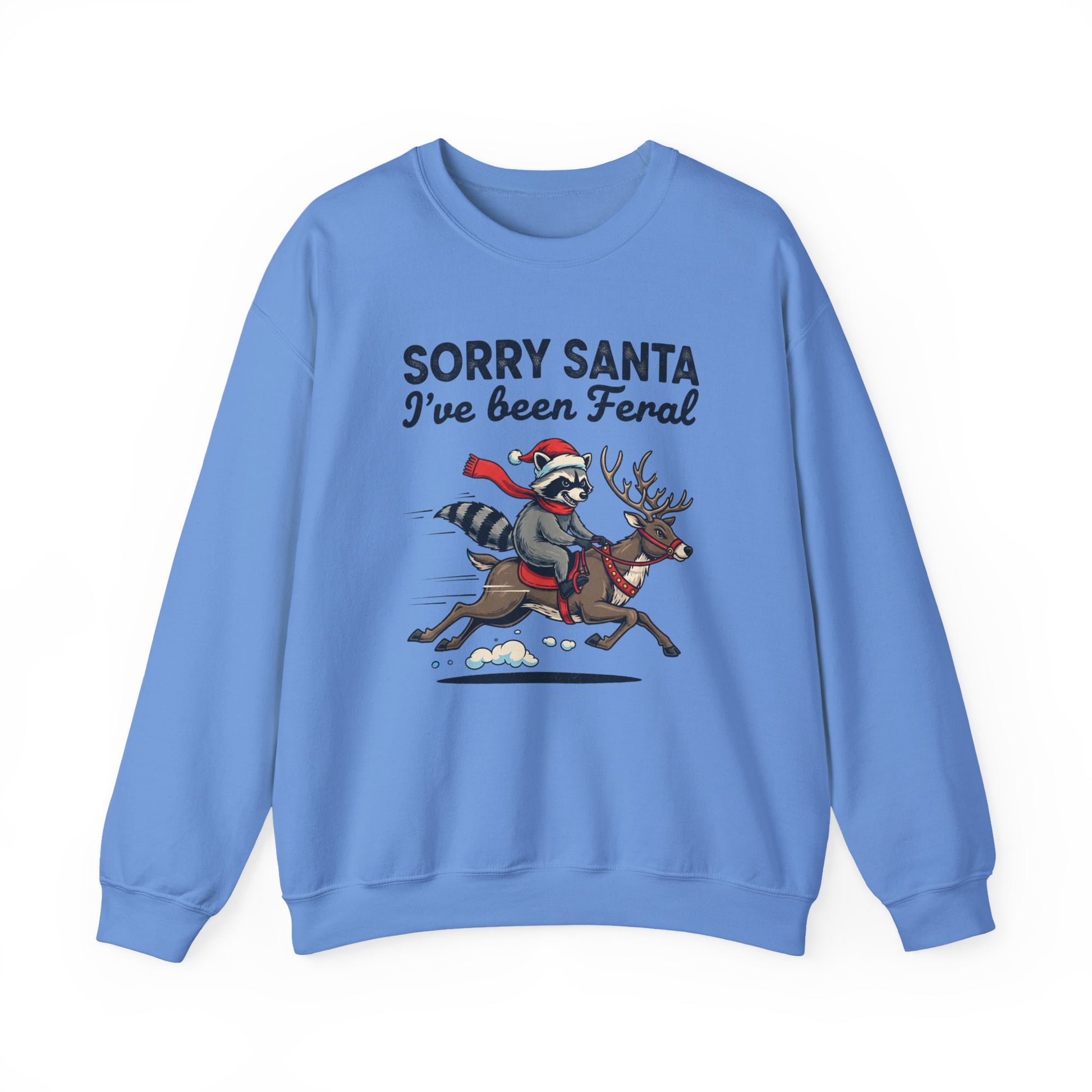 Sorry Santa I've Been Feral Christmas Crewneck Sweatshirt - Samberule