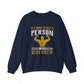 It's Hard To Beat A Person Who Never Gives Up Gym Crewneck Sweatshirt