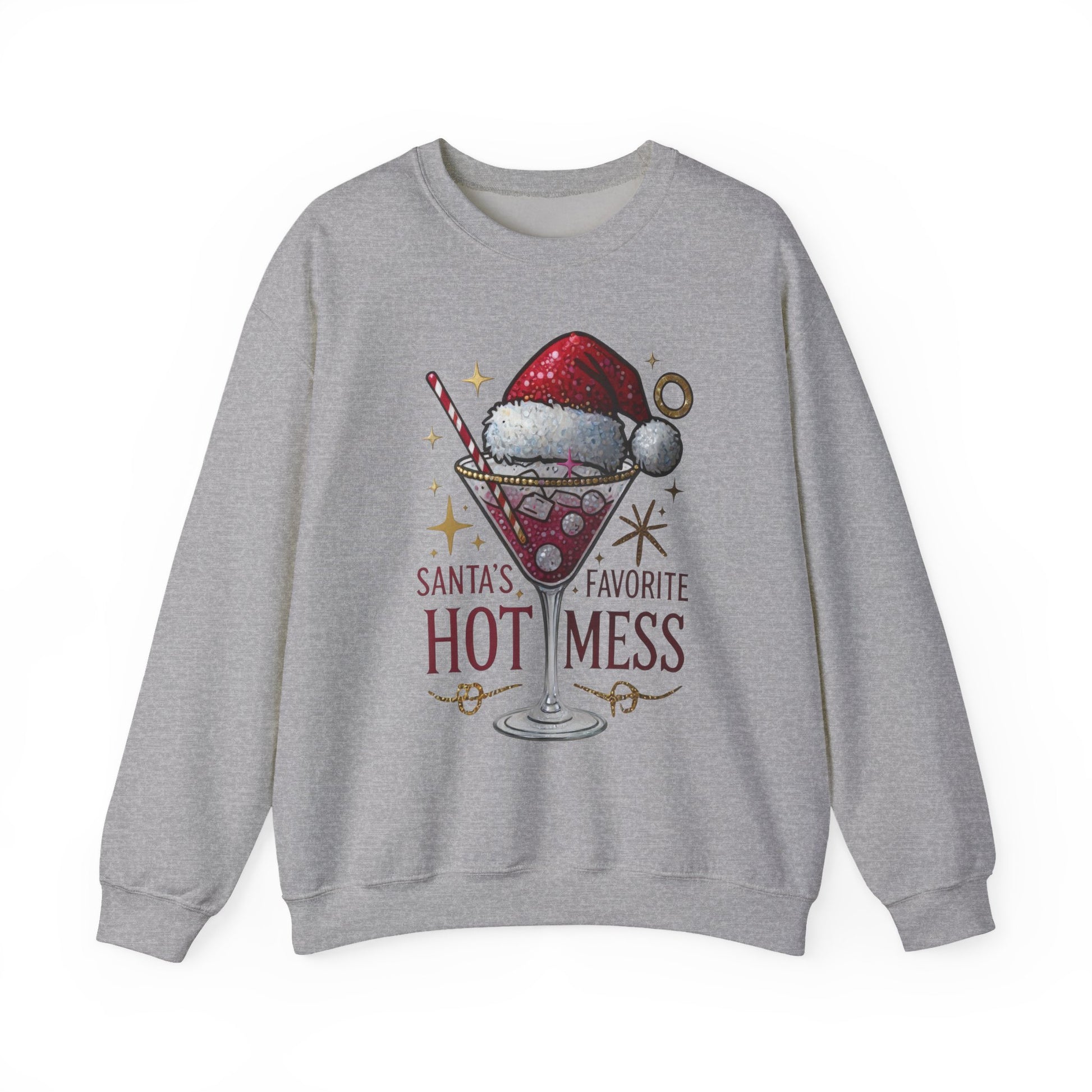 Santa's Favorite Hot Mess Christmas Crewneck Sweatshirt - Samberule