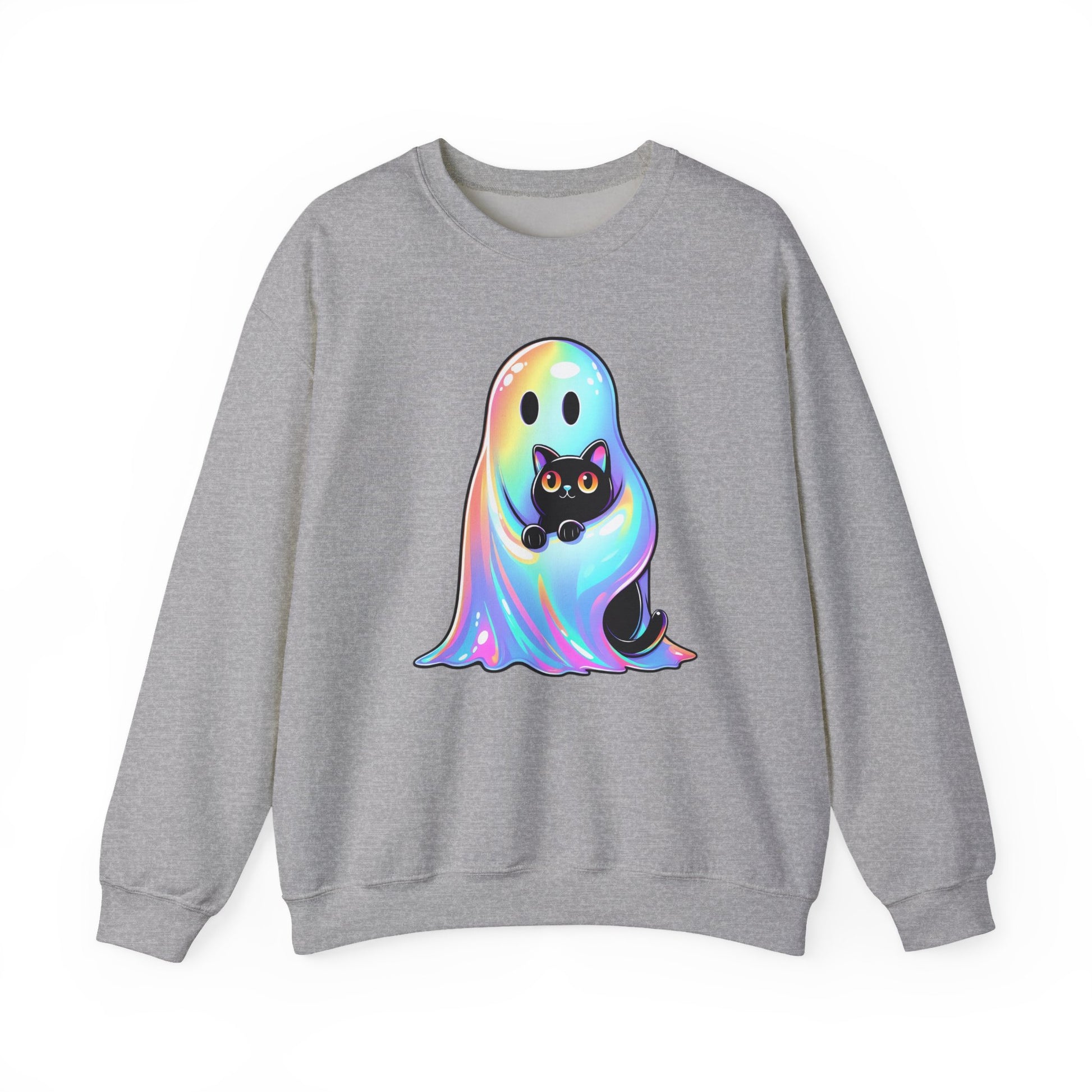 Ghost Cat Halloween Crewneck Sweatshirt - Samberule
