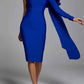 Abbey Blue One Shoulder Bandage Dress