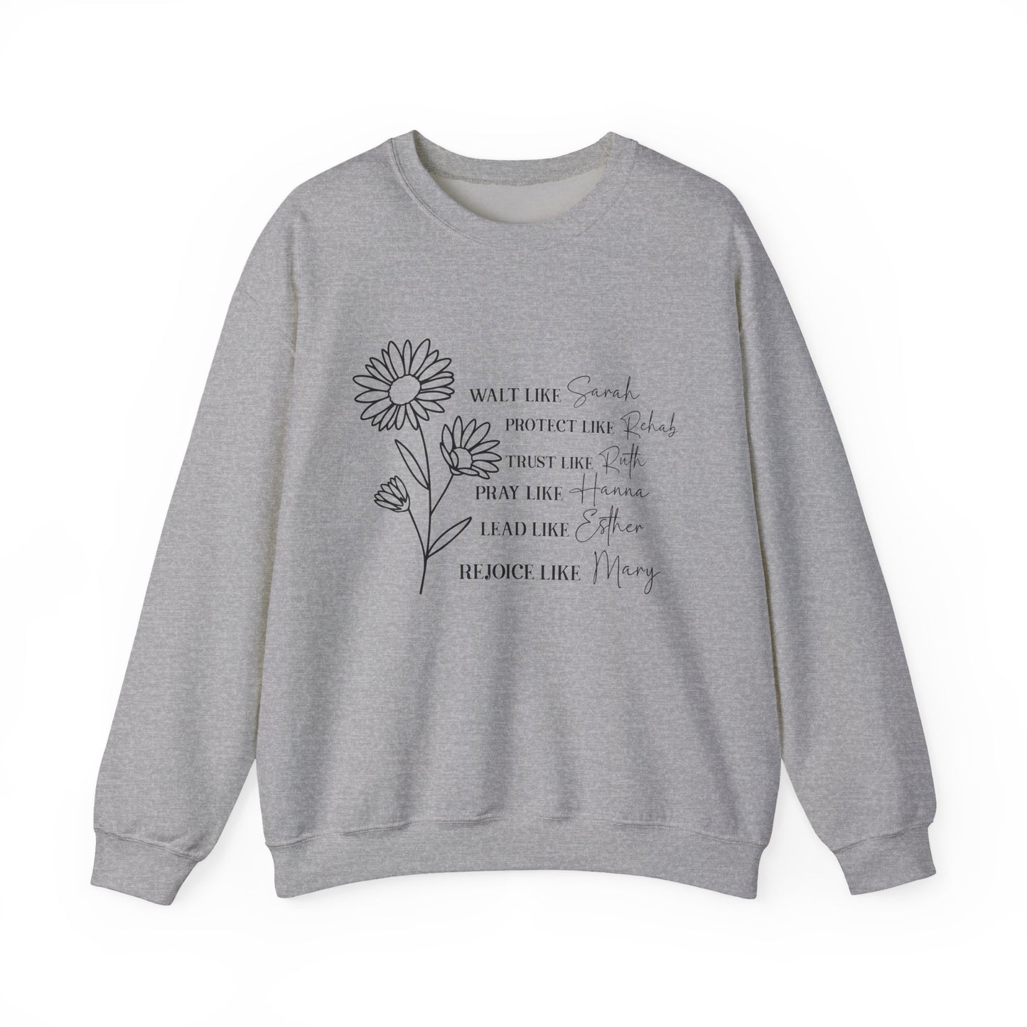 Floral Inspirational Motivational Crewneck Sweatshirt