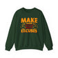 Make Muscles Not Excuses Gym Crewneck Sweatshirt