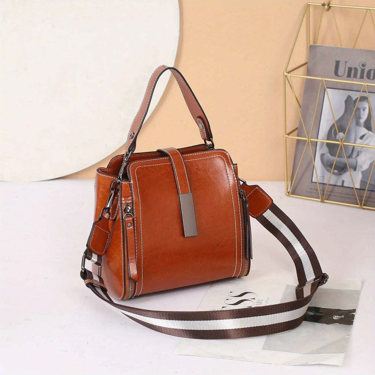 Ellen - Structured Satchel Handbag - Samberule