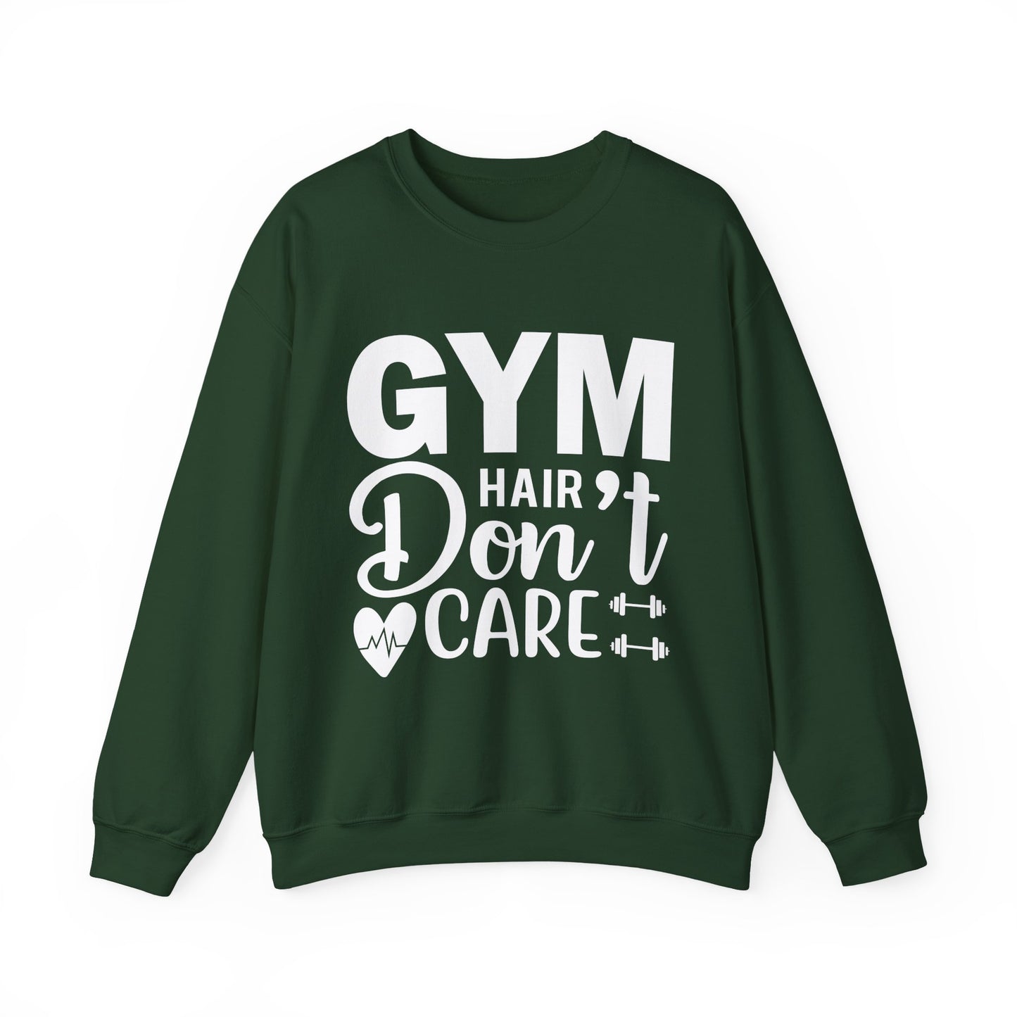 Gym Hair Don't Care Gym Crewneck Sweatshirt