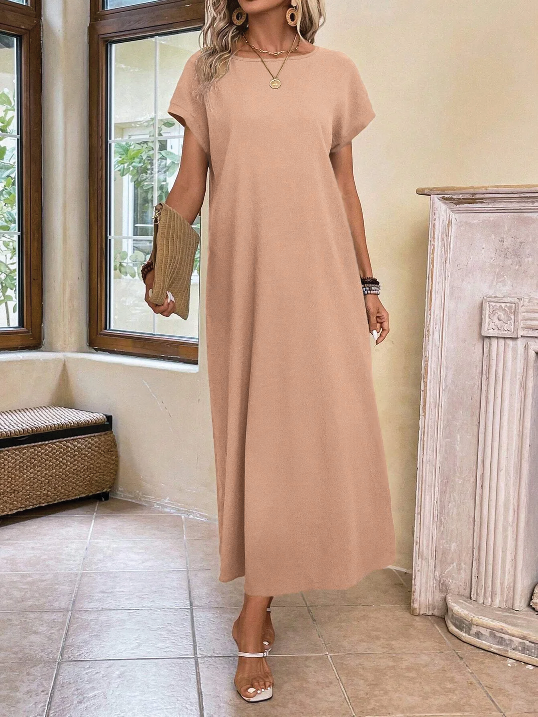 Stella - Casual Batwing Tunic Dress - Samberule