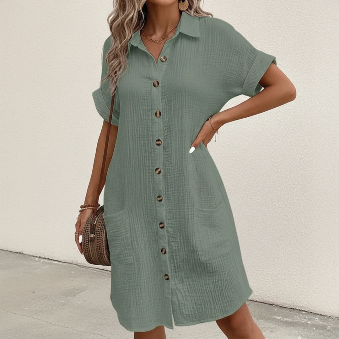Brooklyn – Cotton Polo Shirt Dress - Samberule