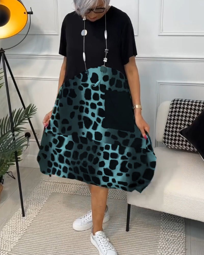 Ellie - Colorblock Midi Dress - Samberule