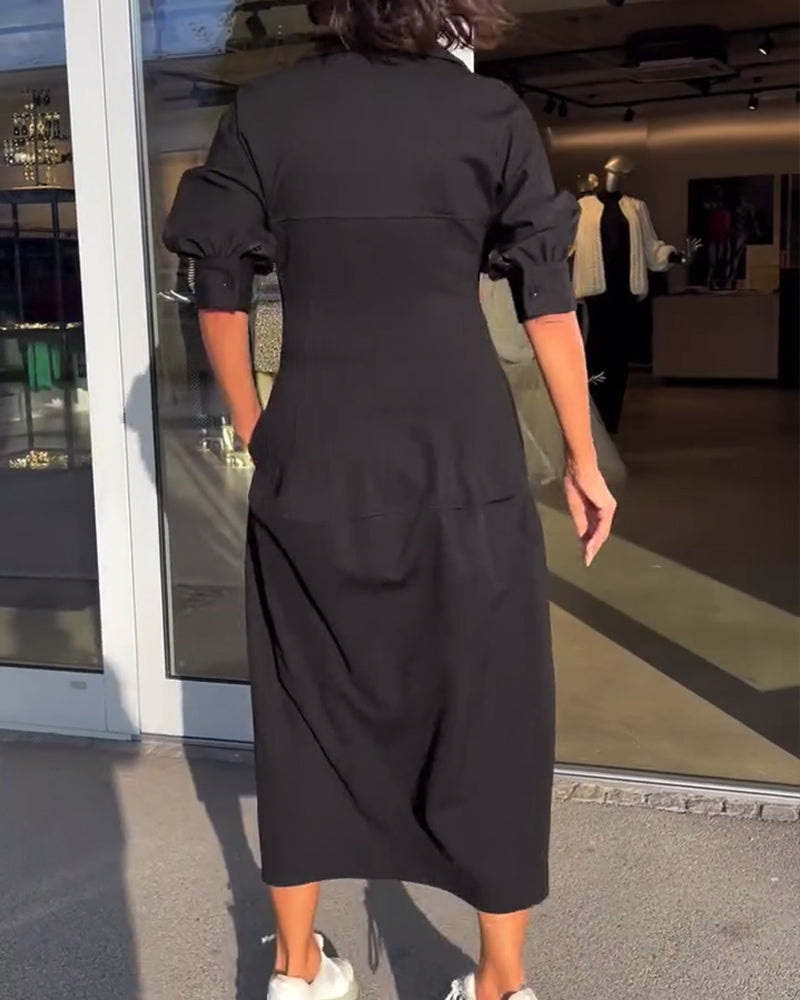 Hailey - Collared Midi Dress - Samberule