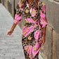 Amy - Printed Wrap Dress - Samberule