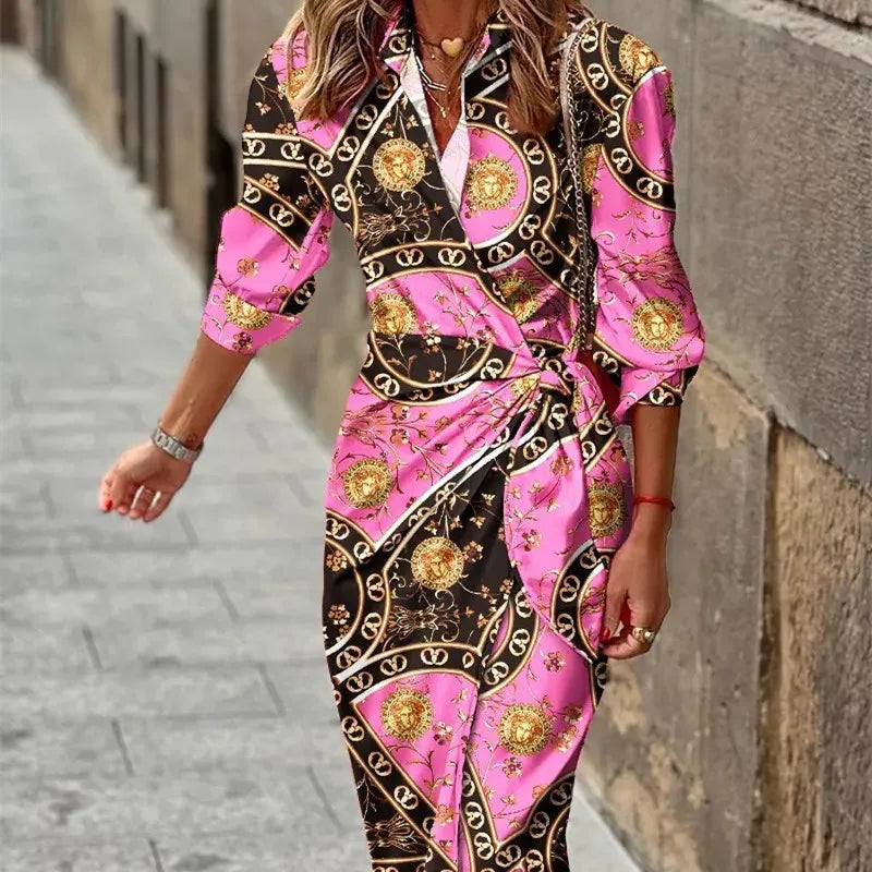 Amy - Printed Wrap Dress - Samberule