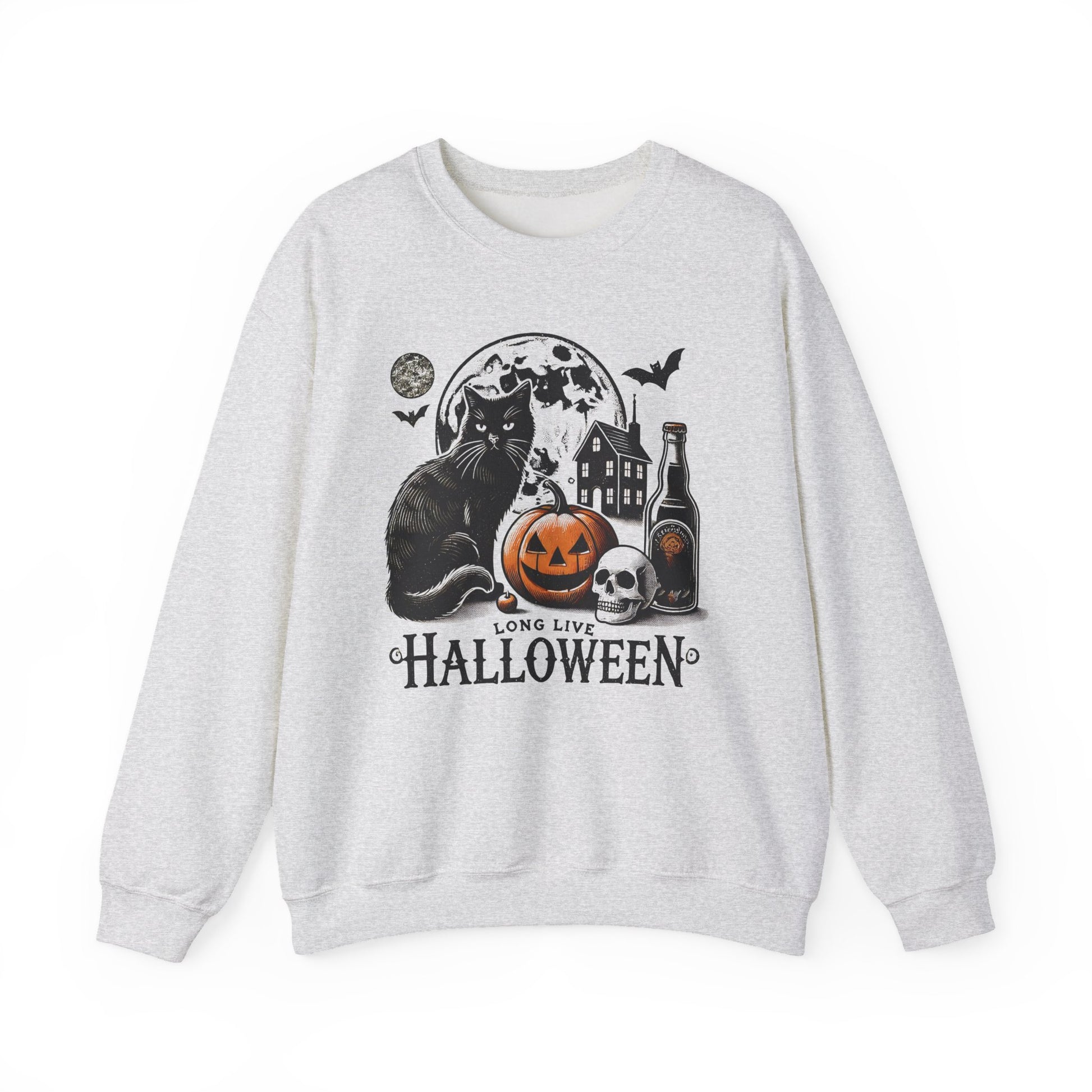 Long Live Black Cat Halloween Crewneck Sweatshirt - Samberule