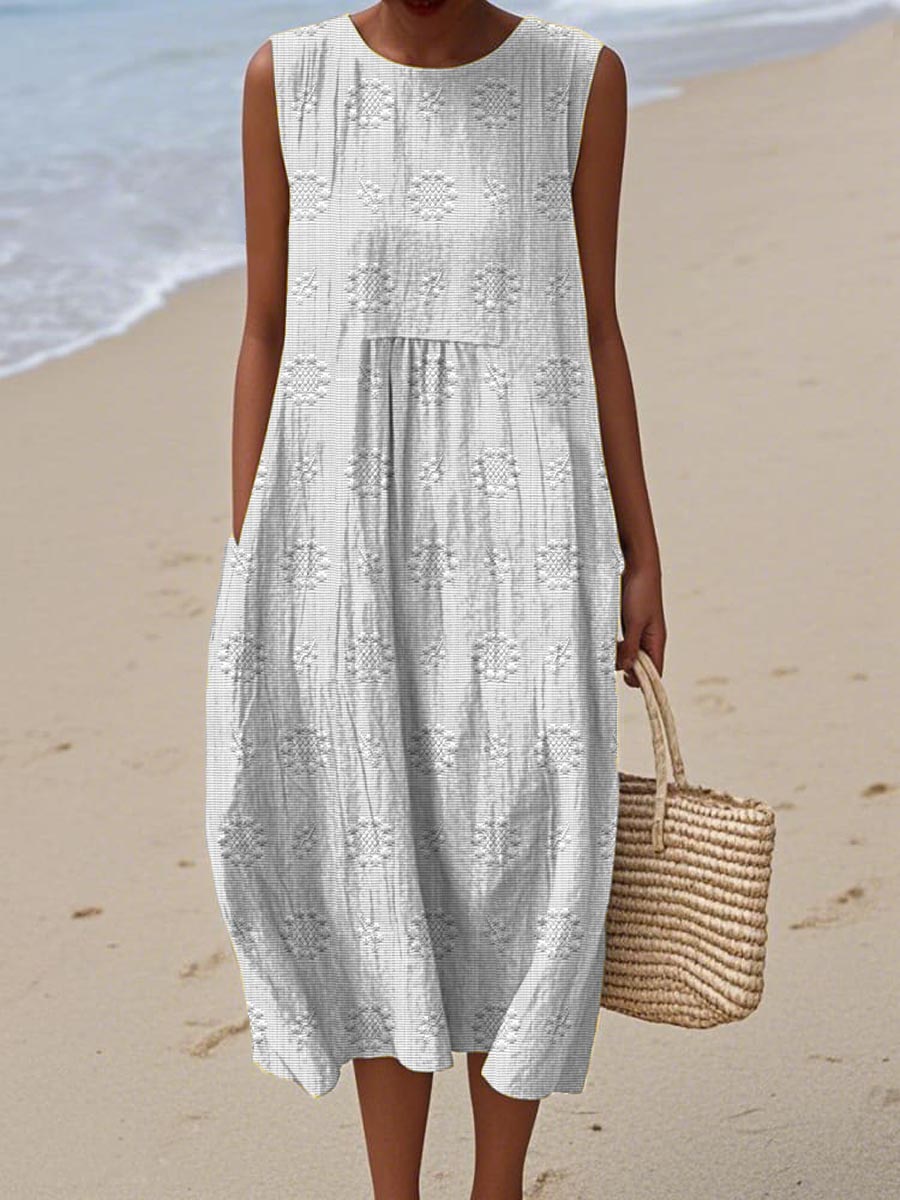 Olivia – Printed Midi Dress - Samberule