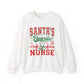 Santa"s Favorite Nurse Christmas Crewneck Sweatshirt