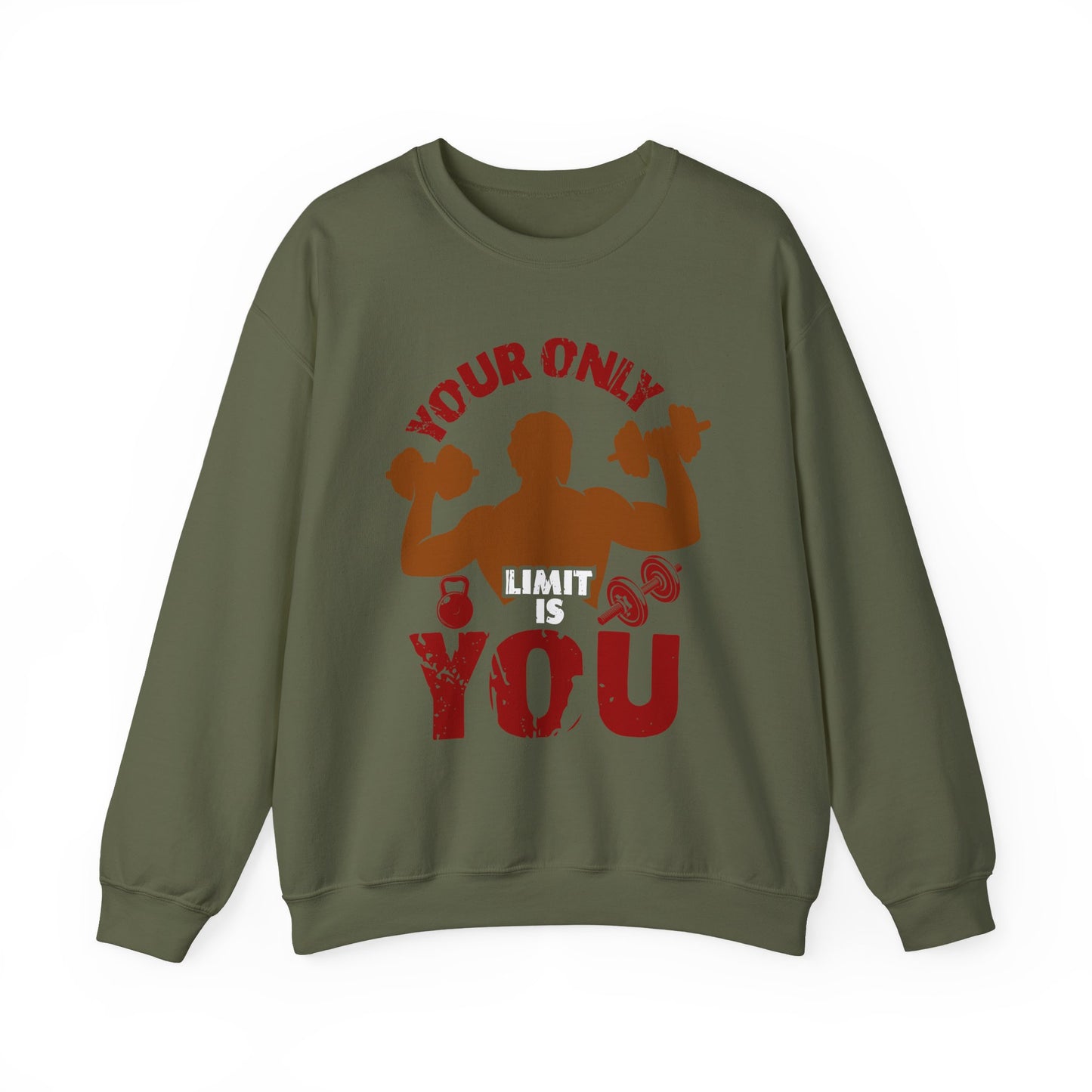 Your Only Limit is You Gym Crewneck Sweatshirt