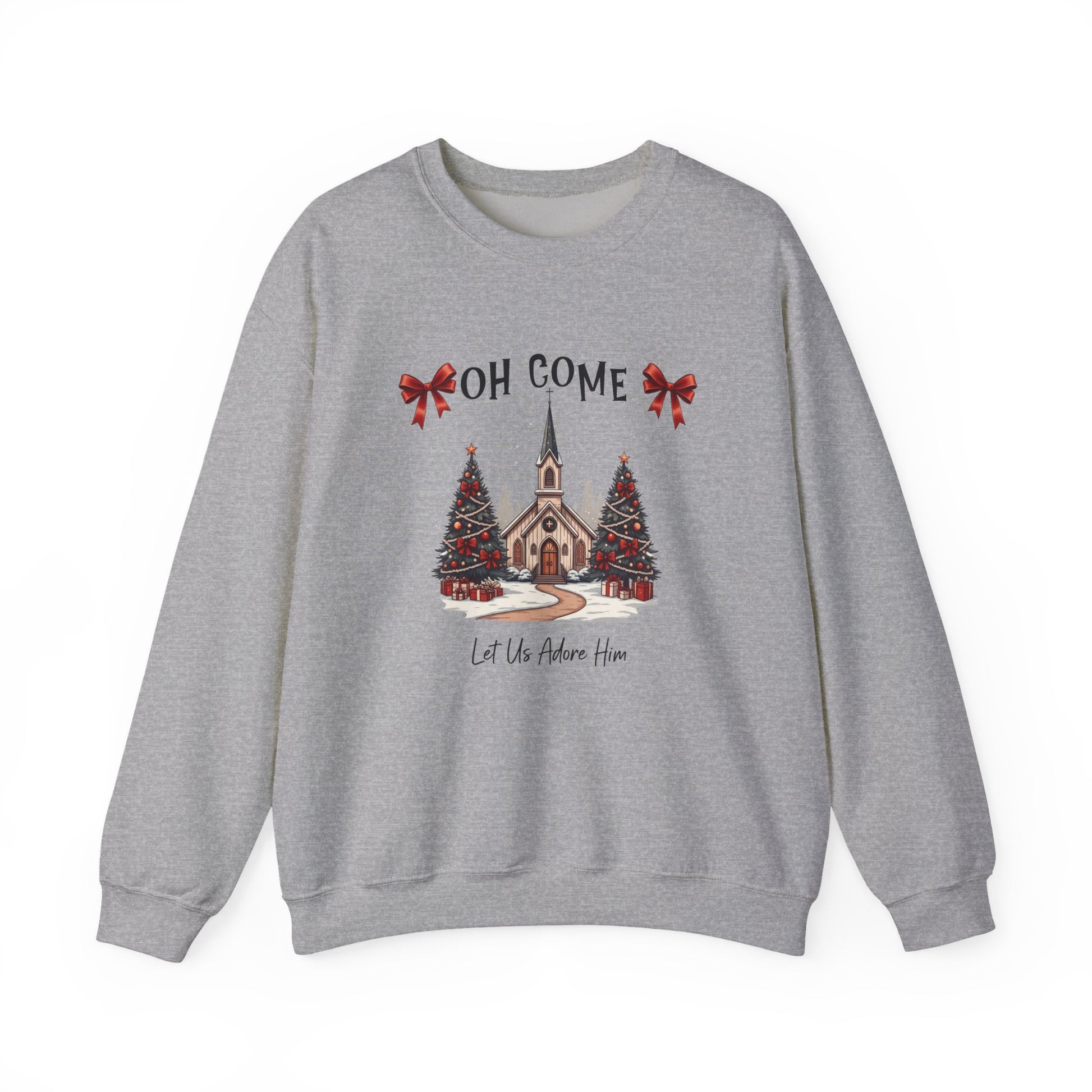 Oh Come Let's Adore Him Christmas Crewneck Sweatshirt - Samberule