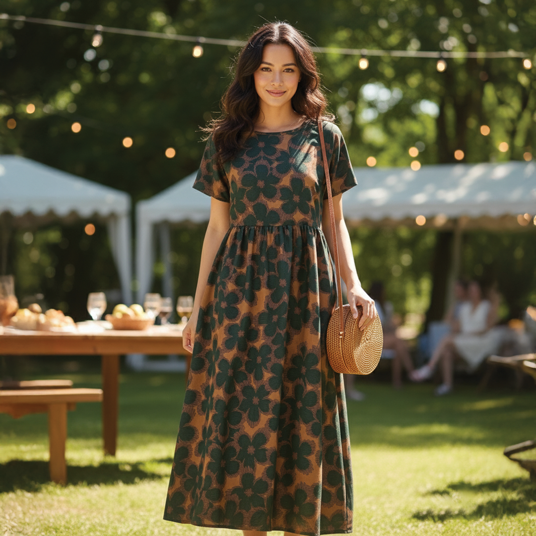 Samantha - Boho Midi Dress - Samberule
