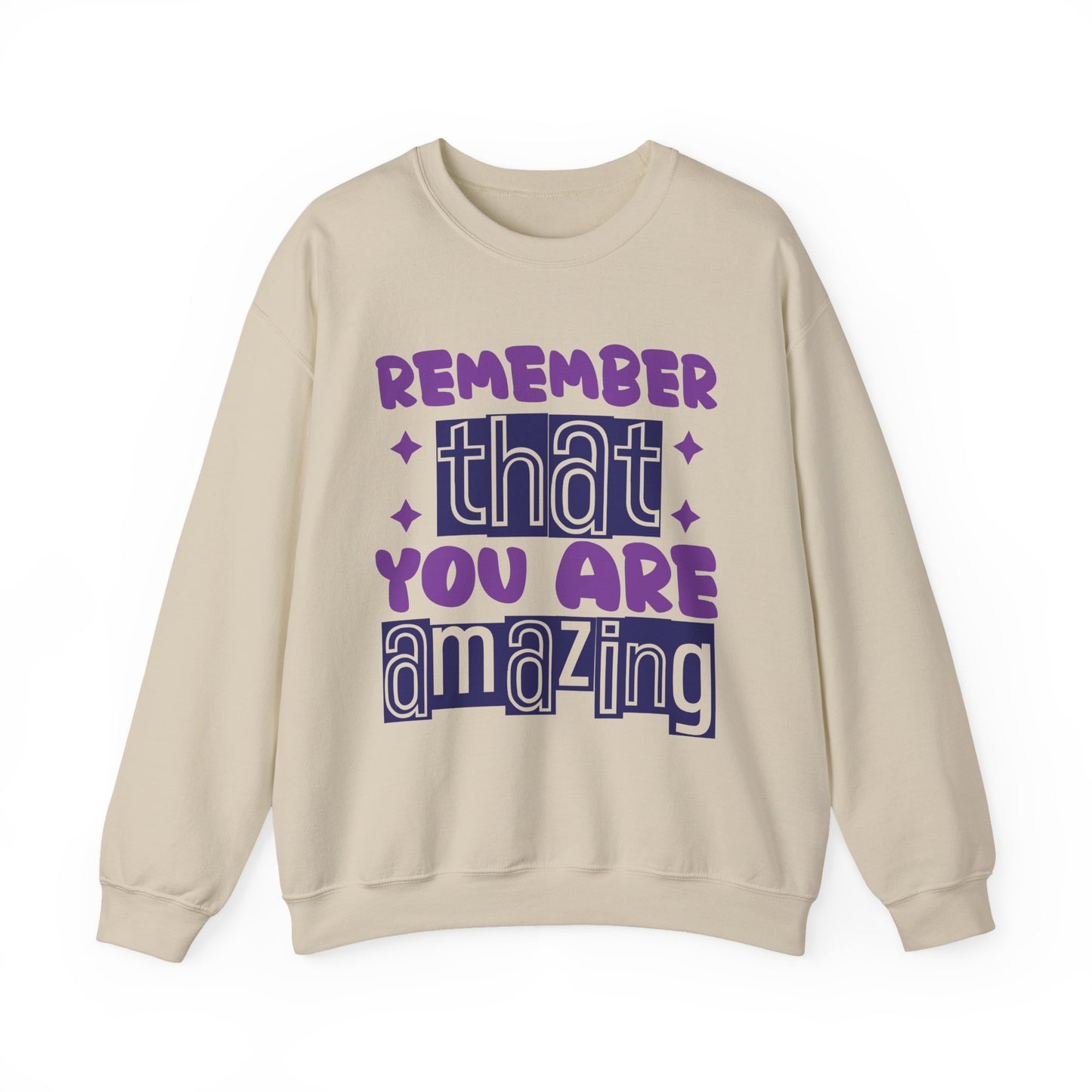 Remember You Are Amazing Mental Health Crewneck Sweatshirt