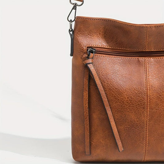 Anna - Vegan Leather Slim Crossbody Bag - Samberule