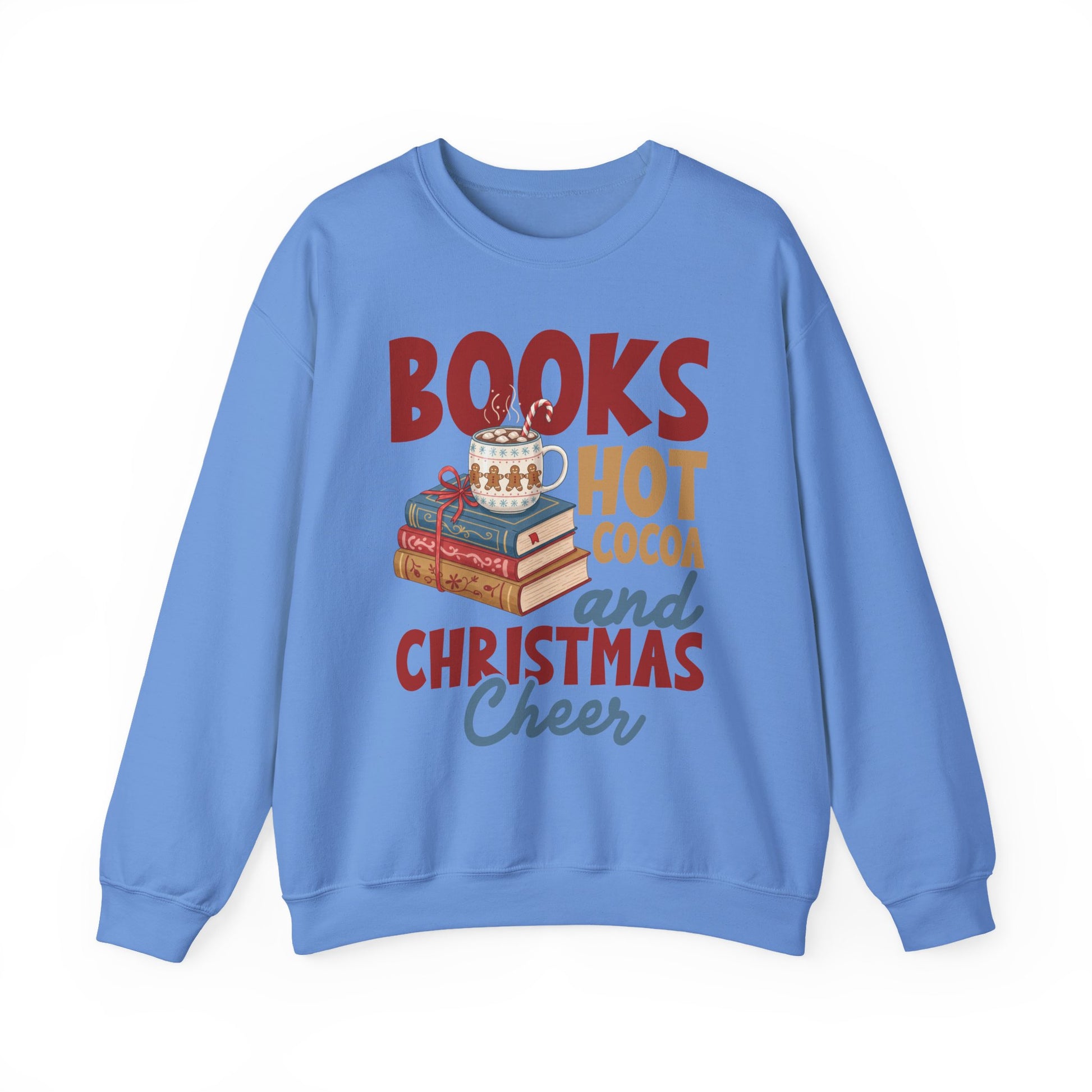 Books Hot Cocoa And Christmas Crewneck Sweatshirt - Samberule