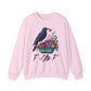 Vintage Raven Floral Halloween Crewneck Sweatshirt - Samberule