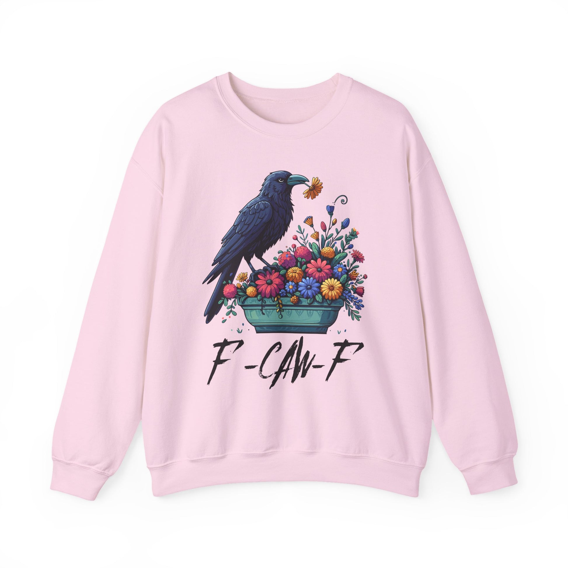 Vintage Raven Floral Halloween Crewneck Sweatshirt - Samberule