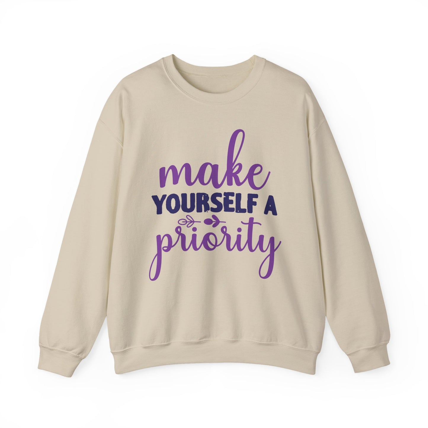 Make Yourself a Priority Mental Health Crewneck Sweatshirt