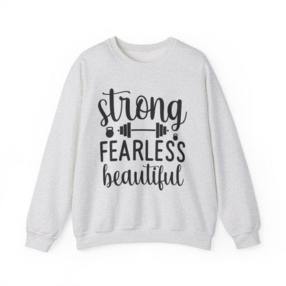 Strong Fearless Beautiful Strength Gym Crewneck Sweatshirt