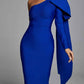 Abbey Blue One Shoulder Bandage Dress