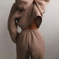 Fashion Casual Hooded Solid Color Two-piece Suit