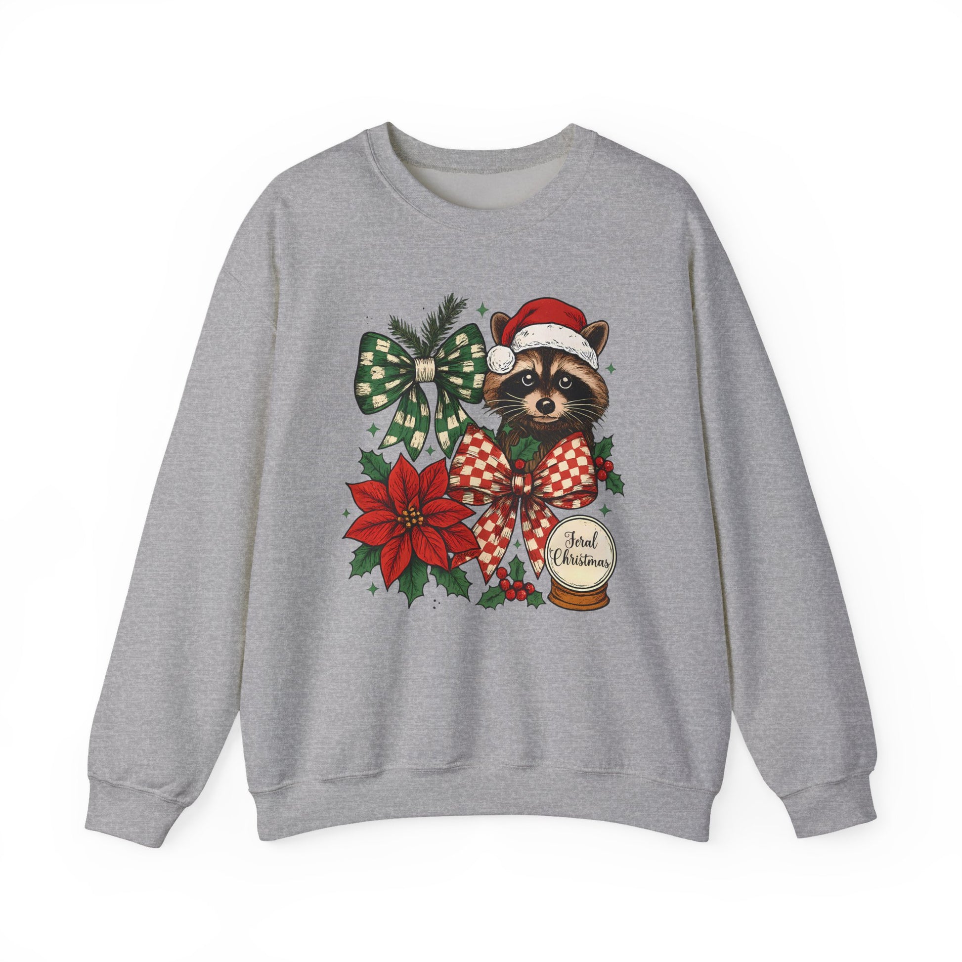 Festive Raccoon Christmas Crewneck Sweatshirt - Samberule