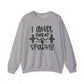 I Don't Sweat, Sparkle Gym Crewneck Sweatshirt