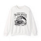 Train Wreck Graphic Halloween Crewneck Sweatshirt - Samberule