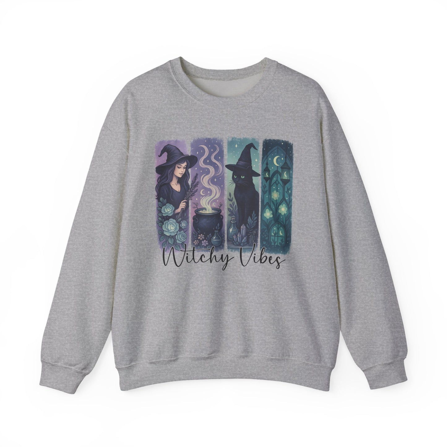 Witchy Vibes Halloween Crewneck Sweatshirt - Samberule