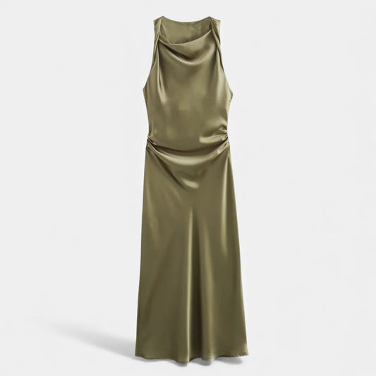 Women’s Satin Midi Slip Dress - Samberule