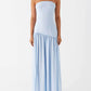 Exquisite Backless Pleats Strapless Maxi Dress