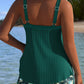 Two-Piece Striped Tankini Swimsuit