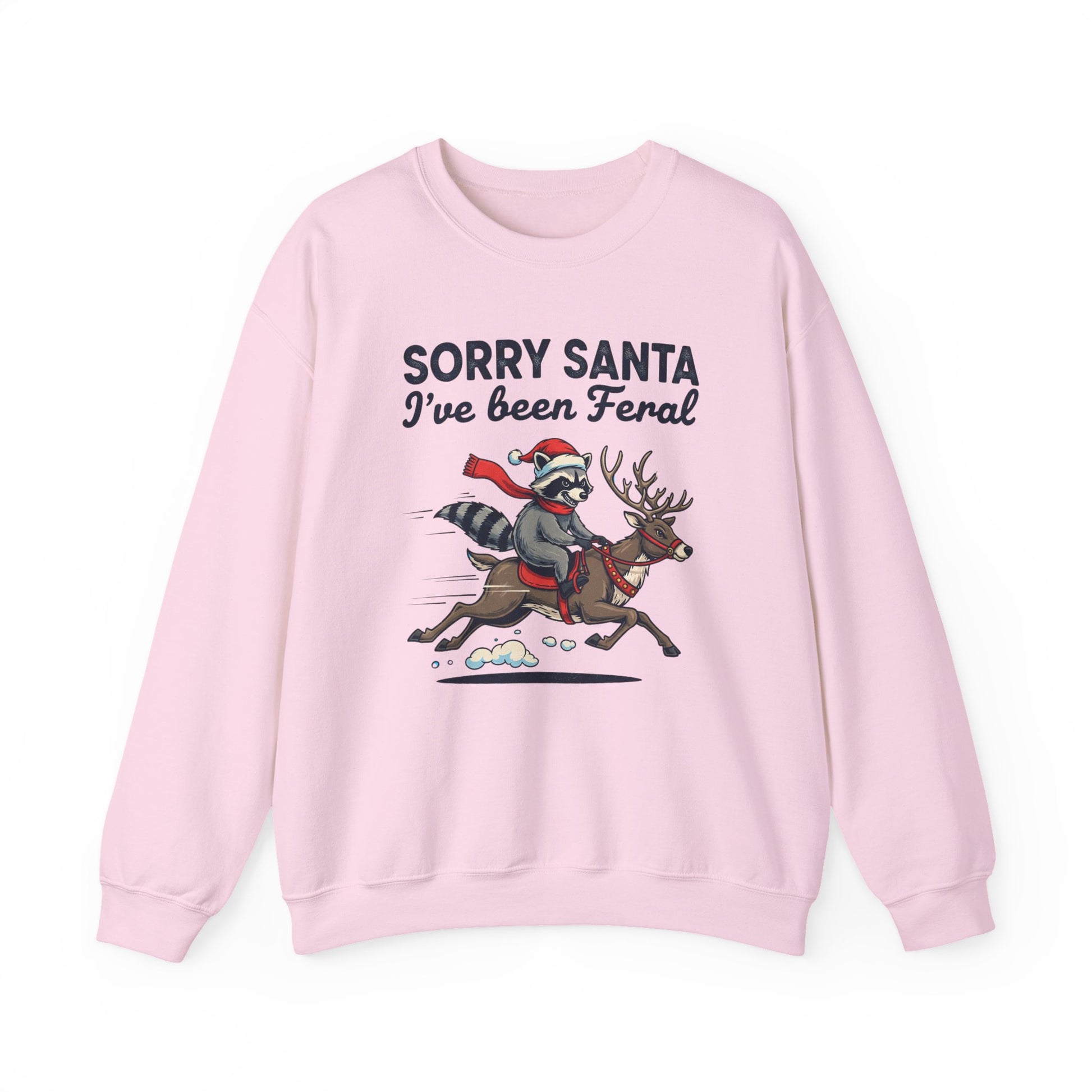 Sorry Santa I've Been Feral Christmas Crewneck Sweatshirt - Samberule