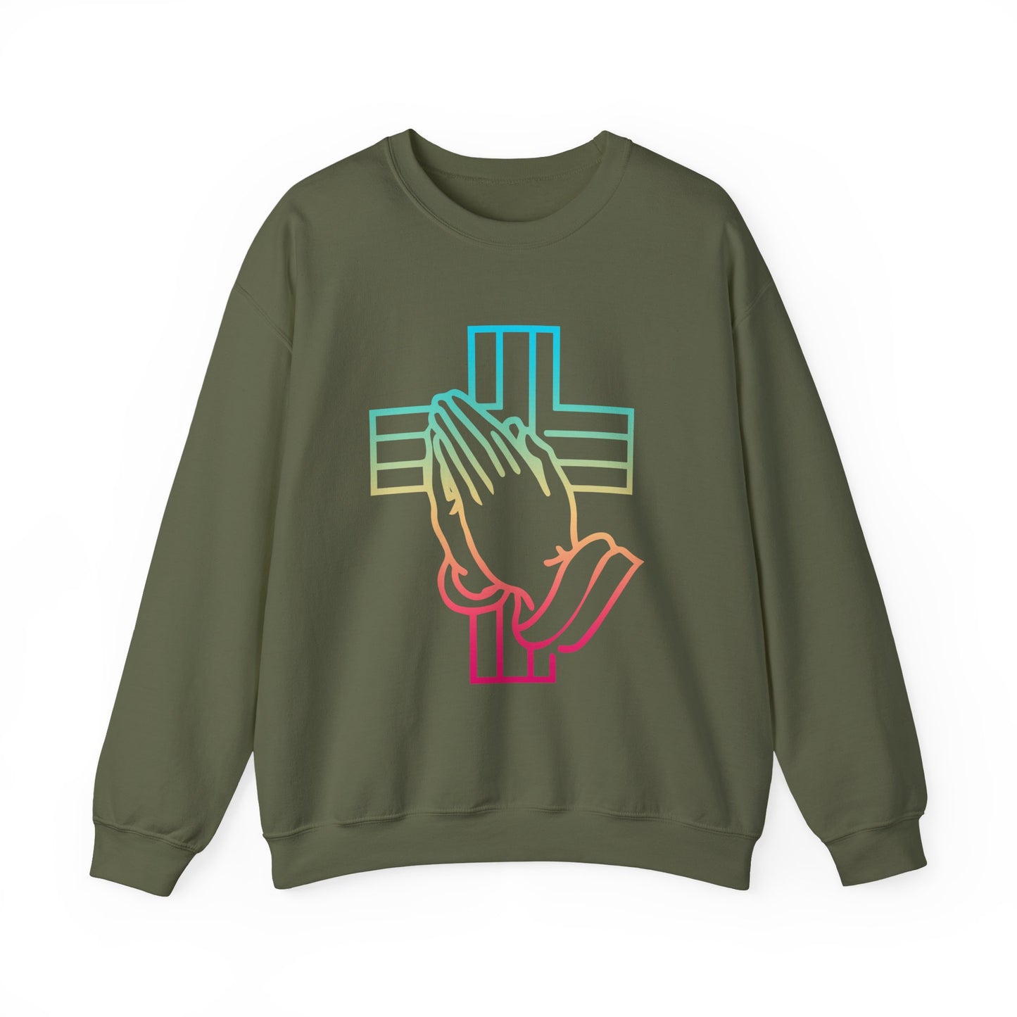 Praying Hands Faith Crewneck Sweatshirt