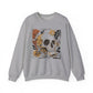 Floral Skull Tattoo Style Halloween Crewneck Sweatshirt - Samberule