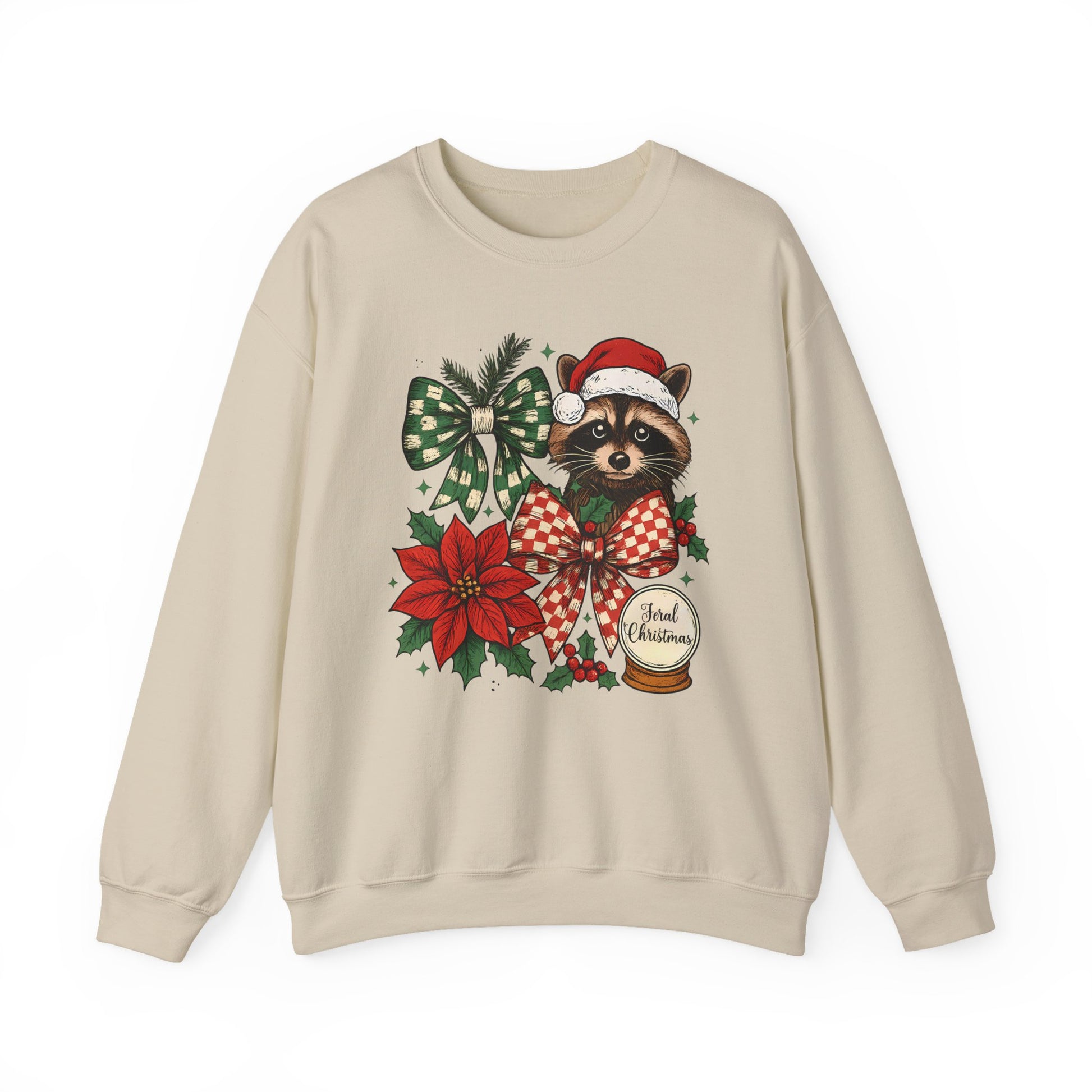 Festive Raccoon Christmas Crewneck Sweatshirt - Samberule