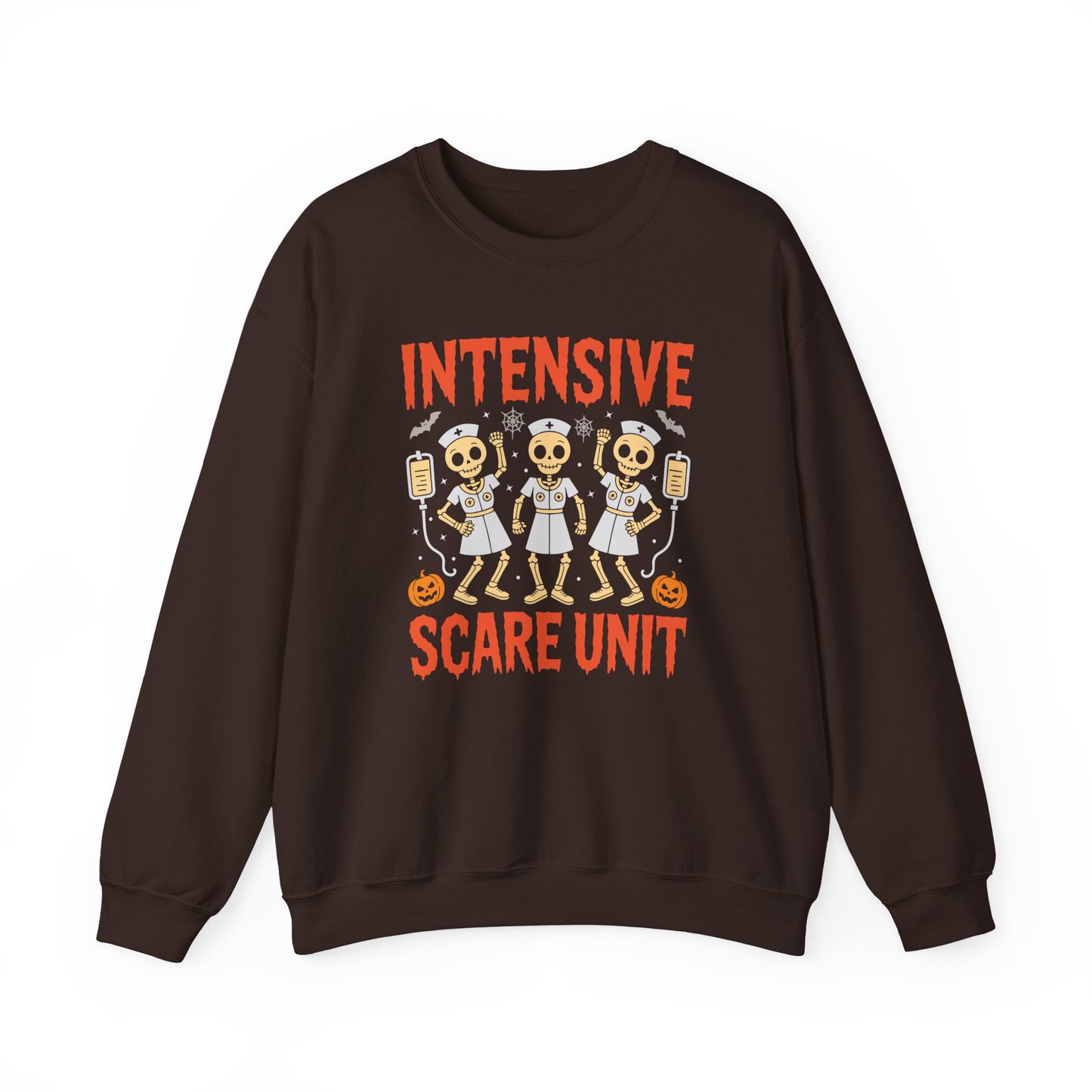 Intensive Scare Unit Skeleton Halloween Crewneck Sweatshirt - Samberule