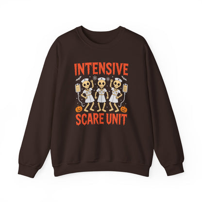 Intensive Scare Unit Skeleton Halloween Crewneck Sweatshirt - Samberule