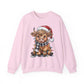 Festive Highland Cow Christmas Crewneck Sweatshirt - Samberule