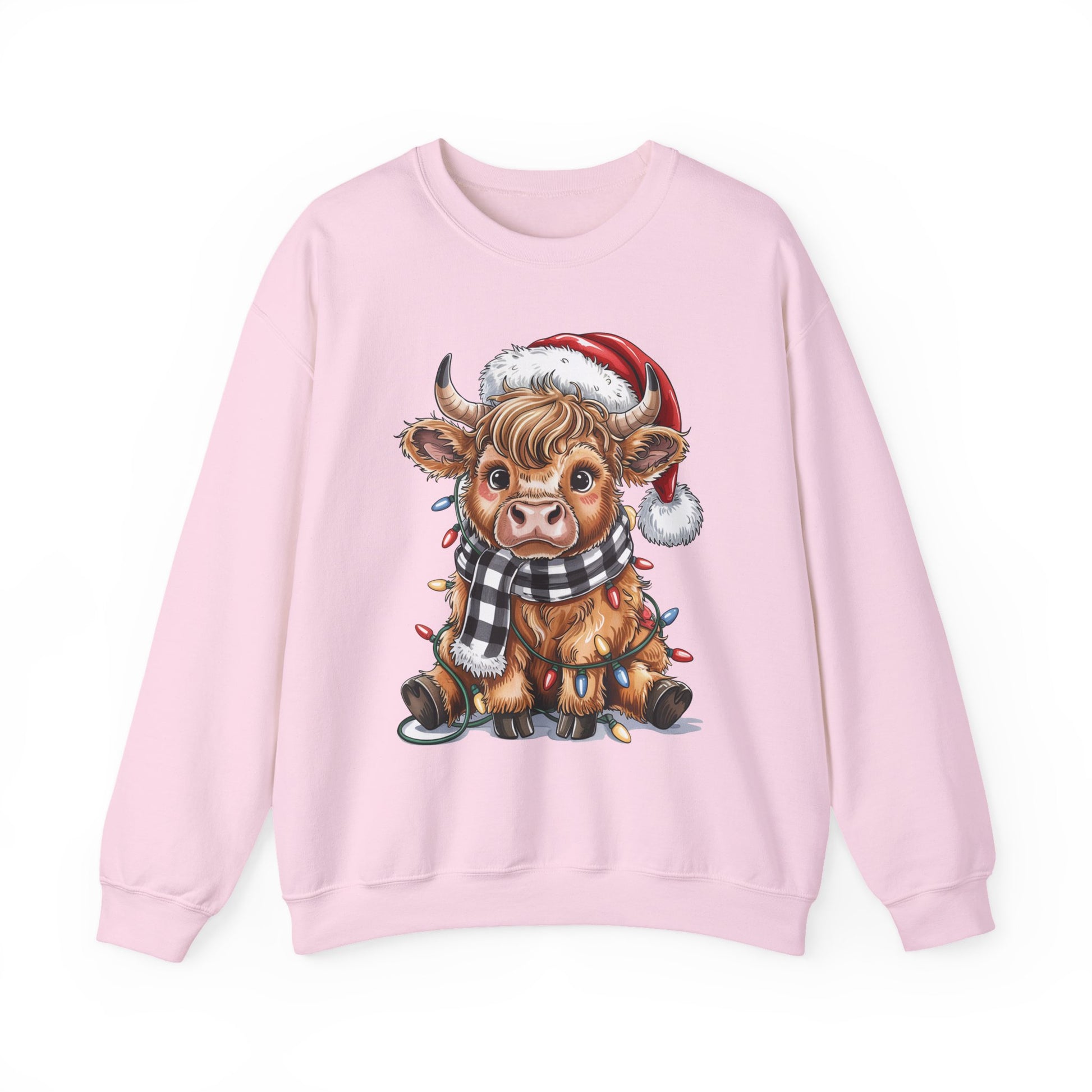 Festive Highland Cow Christmas Crewneck Sweatshirt - Samberule