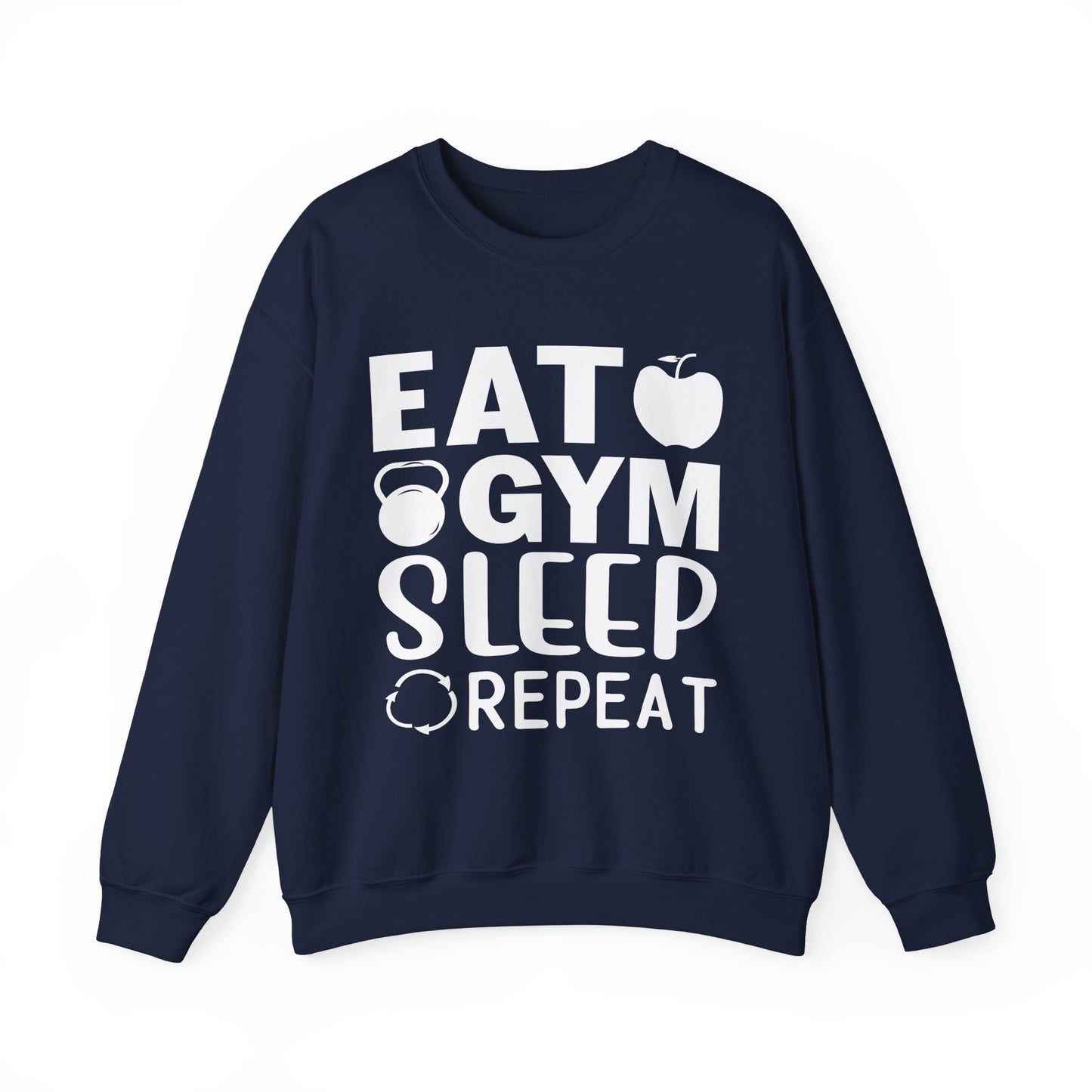 Gym Life Eat Gym Sleep Repeat Gym Crewneck Sweatshirt