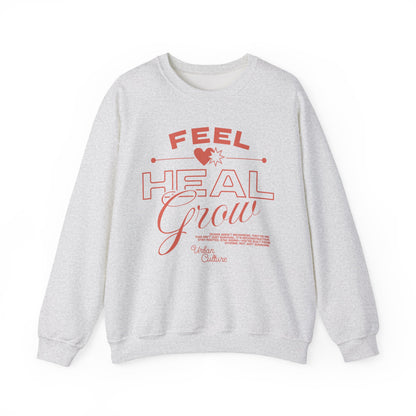 'Feel, Heal, Grow' Mental Health Crewneck Sweatshirt