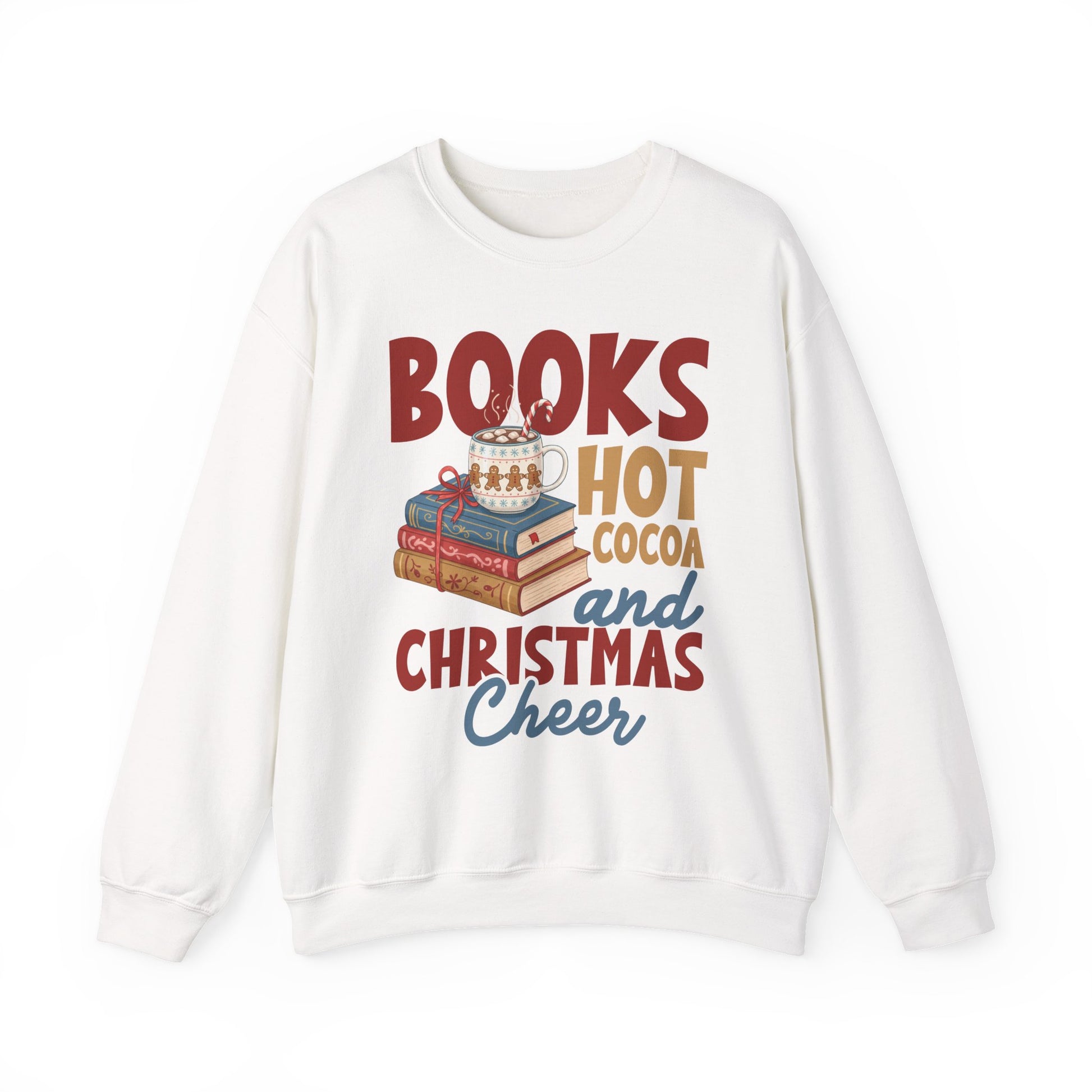 Books Hot Cocoa And Christmas Crewneck Sweatshirt - Samberule