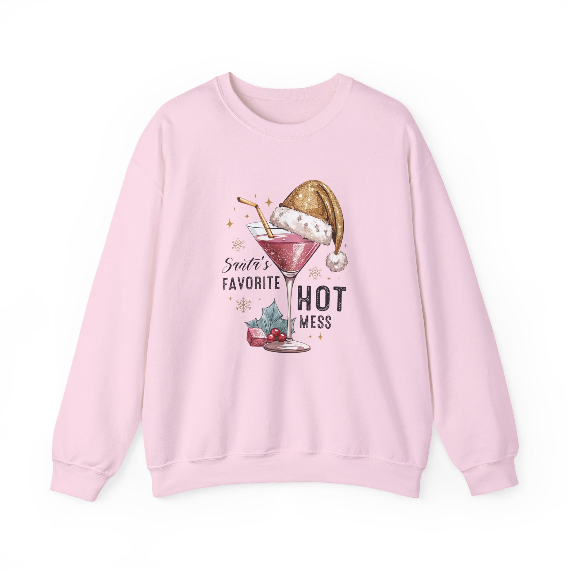 Santa's Favorite Hot Mess Christmas Crewneck Sweatshirt - Samberule