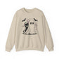 Halloween Ghost And Black Cat Halloween Crewneck Sweatshirt - Samberule